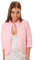 femmes tricoté traditionnel devant Cravate lit veste bolero style ¾ longueur manches Tailles 8-10, 12-14, 16-18, 20-22, 24-26 - Rose, XXOS (24-26)