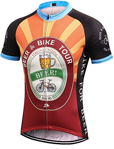 MR Strgao Herren Radtrikot Bike Kurzarm Shirt Orange