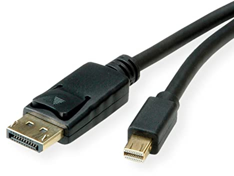 Rotronic 'Roline 11.04.5815 Mini V1.3/V1.4 MDP to DP DisplayPort Cable, Male to Male 2 m Black