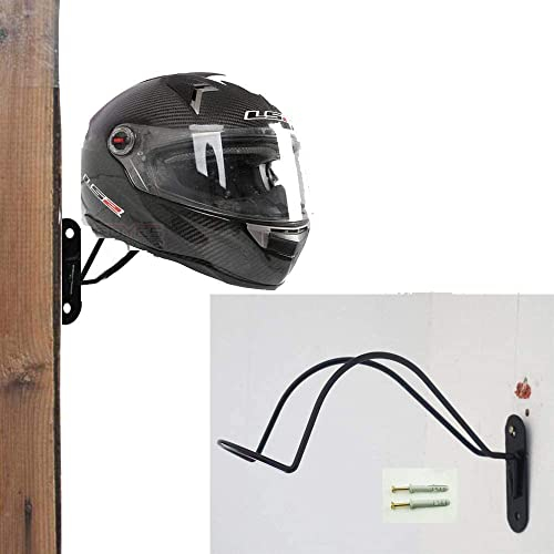 Metal Wall Hooks Helmet Rack - Heavy Duty Wall Mounted Entryway Organizer Hanger for Equestrian Helmet, Motorcycle Helmet,Hats, Caps - Sturdy & Decorative Solution to Storage Or Display - NO Helmet