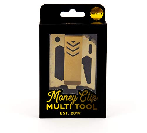 Gift Republic Money Clip Geldklammer Multi Tool, Gold