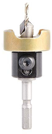 Amana Tool 55162 - Avellanador con punta de carburo de 82 grados con tope de profundidad ajustable y BB sin empuje para sistema Festool CENTROTEC 3/8 D x 7/64 taladro D