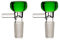 Green Glass Bowl Head Adapter, 2er Pack 14mm männlicher Glas Bong Bowl Adapter (Size1: green)
