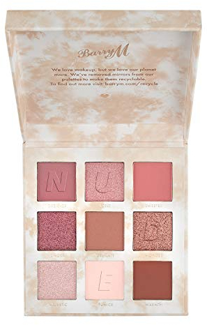 Barry M Cosmetics Nude and Neutral Lidschatten-Palette - 9 natürliche Farbtöne in matt & schimmernd hochpigmentiert dezente Farben, Puder