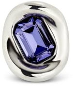 UNOde50 Anello in argento Sterling, con cristallo viola, Design creativo fatto a mano, scatola con lucchetto rosso