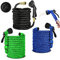 Garden Hose 200ft 60m Expandable Garden Hosepipe Strongest Double Latex Inner Tube with 7 Function Spray Gun Universal Connector Retracted Length 26ft for Pets Car Garden Patio Window-1 Year Warranty