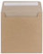 25 Quadratische Brief-Umschläge Kraftpapier (Muskat Braun) - 15,5 x 15,5 cm - 100 g/m² Haftklebung stabile Kuverts ohne Fenster - von Ihrem Glüxx-Agent
