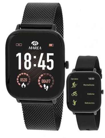 Marea Reloj Smart B58009/1 Llamadas Bluetooth + Correa Regalo (Negro)