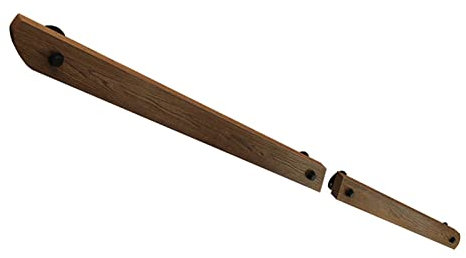ZARBAILRE Corrimano per Scale in Legno, Antiscivolo Ringhiera per Scale Facile da Installare, Passamano per Scale per Piscina, Giardino e Ingresso di Casa (A 1m)