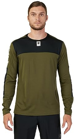 Fox Racing Herren Defend Ls Mountainbike-Trikot, Foxhead Olivgrün, S