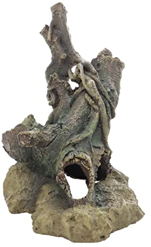 Hobby Aquaristik River Root 1 I 33,5 x 25 x 17 cm I Natürliches Aussehen I Integrierte Höhle als Versteckmöglichkeit I Keinen Einfluss auf die Wasserqualität