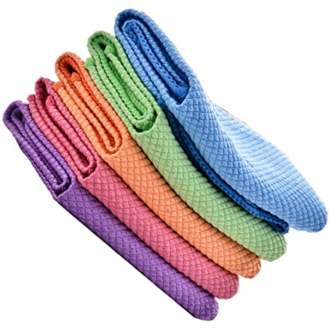 5 Stücke Mikrofaser Reinigungstücher, 40 x 30cm Putztücher Wiederverwendbar Putztücher Glas Putztücher Färbig Putztücher Geschirrtücher Fischschuppen-Tücher für Auto Küche