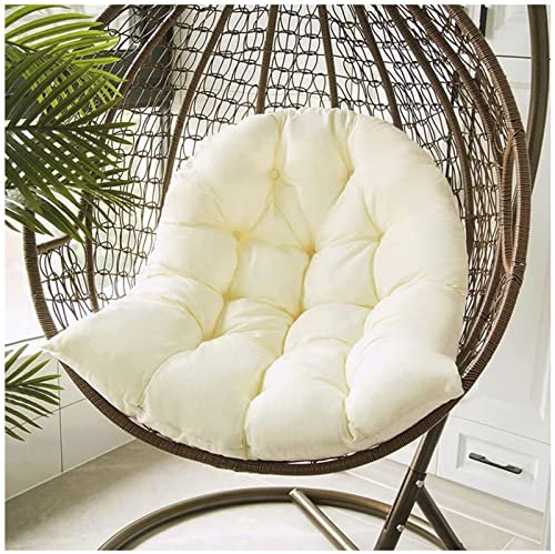 PJDDP Hängesessel Kissen, Sitzkissen für Hängesessel, Polster & Baumwolle Sitzkissen für Hängestuhl Auflage für Rattanstuhl Hängeschaukel, 120x80cm,Beige
