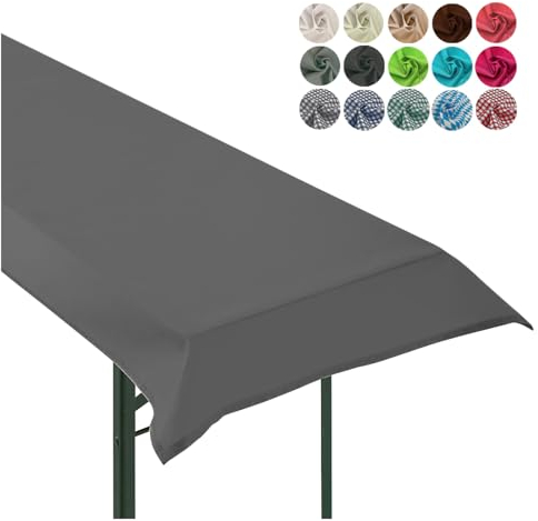 heimtexland ® Tischdecke Bierzeltgarnitur Biertischdecke Garten Tischdeko Party Event Dekoration Typ861 Anthrazit 90x240 cm