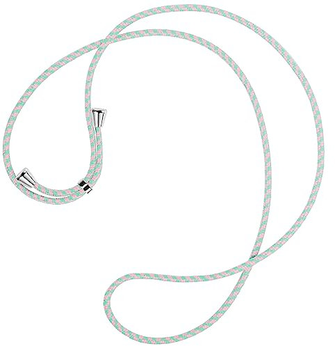 mtb more energy® Ersatz-Band für Handykette - Lollipop - inklusive Endkappen (Silber) - hochwertige Austausch-Kordel - Band Seil Kette