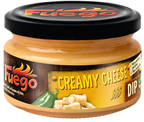 Fuego - Creamy Cheese Dip | Cremig, käsige Dip-Sauce | für Tortilla-Chips | Ohne Geschmacksverstärker, ohne Farbstoffe | 200 ml
