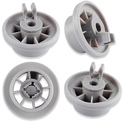 EIOLWJIEO 4Pcs 165314 for Ultra Durable Dishwasher Lower Bottom Wheels Plastic Lightweight Replace Spare Replacement for Bosch Siemens