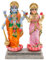 alikiki Vishnu Lakshmi Narayana Statue – 11,9 cm Lord Vishnu W/Laxmi MATA Indischer Diwali Pooja Artikel Murti Geschenke für indisches Paar Freund Familie Home Office Mandir Tempel Puja Dekor