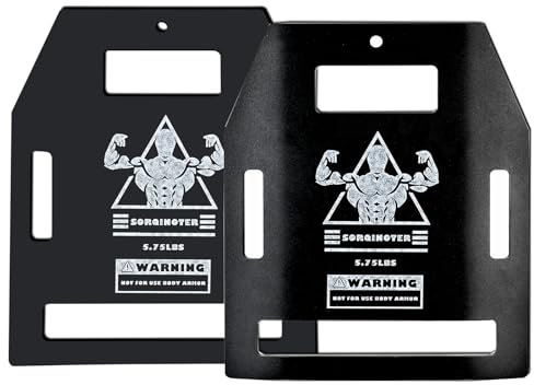 Weight Vest Plates - 8.75lb/5.75lb Pairs-Curved and Flat Weighted Vest Plates-for Strength Training, Heavy Workout, Fitness