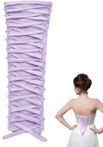 NBEADS Corset Kit Vestido Cremallera Reemplazo, Kit de Espalda de Corsé de Satén de Ajuste Ajustable, Kit de Corsé de Vestido de Novia para Vestido de Graduación Formal, Lila