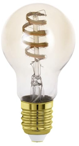 Eglo connect.z Lot de 2 ampoules LED E27 connectées, A60, ZigBee, App et commande vocale Alexa, avec télécommande, dimmable, blanc chaud froid, 4,9 watts, lampe vintage, verre ambré
