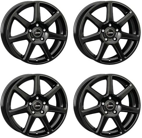 4x AUTEC Felgen Alufelgen TALLIN ECE 6.5x17 ET38 5x112 Schwarz kompatibel mit VW Golf VI Golf VII Jetta Passat Touran Golf VIII Tiguan Beetle G