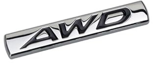 ALMVIS 1 Stücke Metall 3D AWD Auto Seite Hinten Stamm Emblem Abzeichen Aufkleber Aufkleber Anzug for Universal Auto, Auto Dekoration Aufkleber(AWD)