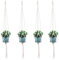 Macrame plant hanger, 4 Pack White Indoor Outdoor Hanging Planter Flower Pot Basket Hanging Cotton Rope Handmade Wall Hanging Plant Holders