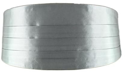 Maxtonser Verstellbarer Kummerbund für Herren, geeignet für Hochzeiten, Geschäftstreffen und anspruchsvolle Veranstaltungen, wertet Ihre formelle Kleidung auf, Silber