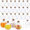 SUMTree 26 Pack 3.4 oz Ball Shape Plastic Potion Bottles with Corks Topper, Clear Sand Art Bottles Containers with 5 Mini Funnels Cork Bottles for Party Drinks, Magic Potion, DIY Crafts, Essential Oil