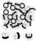 Clips de Fixation Attaches Garniture, 30 Pièces Universal Retenue Vehicle Clips Rivets en Plastique, OEM 7703077476, pour Auto Voitures Panneaux de Portes