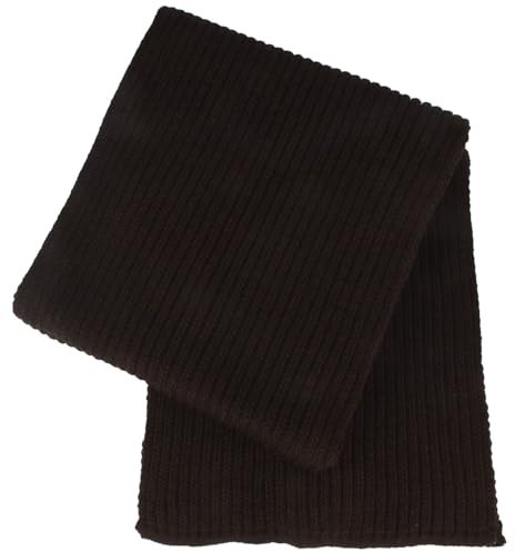 Breiter Schal Herren, Strickschal aus Wolle (Merino), 20 cm 180 cm Länge Merino Braun