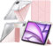 Funda Compatible con iPad Air 11 2024, iPad Air 5/4 10,9 Pulgadas 2022/2020, iPad Pro 11 Pulgadas (2022/2021/2020/2018), con Portalápiz, 6 en 1 Soporte, Auto-Sueño/Estela, Rosa