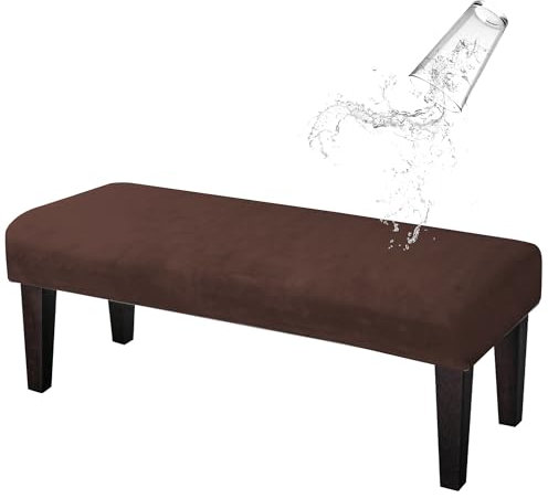 Lollanda Universal-Sitzbank für Esszimmer-Bank, Stretch Dining Bench Cover, Elastische Stretch Husse für Hotel, Bankett, Restaurant, Wohnzimmer, Schlafzimmer (Kaffee)