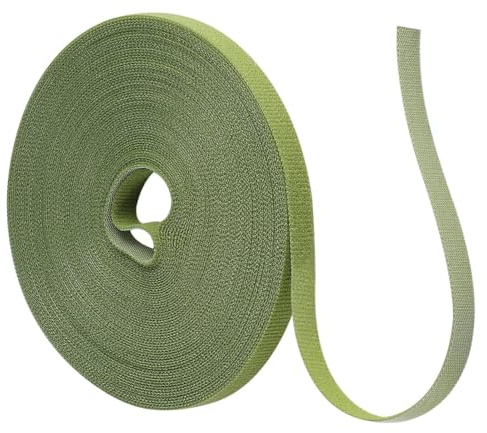 20m Pflanzenbinder Klettband,10 mm Pflanzenklammern Rankhilfe Pflanzenband WiederverschließBar Pflanzenhalter Klettverschluss Plant Clips Wetterfeste Rankhilfe Zimmerpflanzen für Pflanzen(Grasgrün)