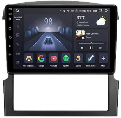 9 Pulgadas HD Pantalla Táctil Android 14 Radio De Coche 2 DIN para Kia Sorento BL 2002 2003 2004 2005-2011 con GPS Navegación WiFi Control En El Volante AHD Cámara Trasera Bluetooth Carplay(Y1 1+32G)