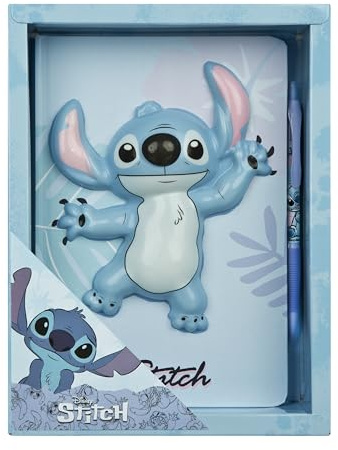Lilo & Stitch Squisy Notizbuch - 3D Squishy Motiv auf dem Cover in Geschenkverpackung