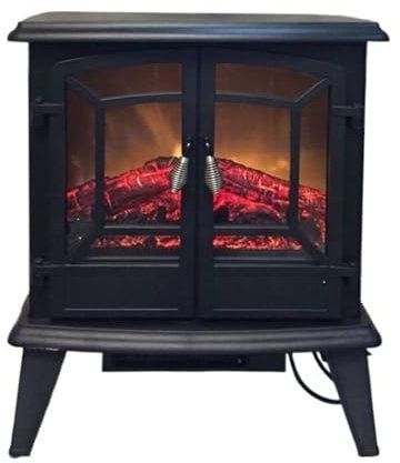 ZKALQECNF Cheminée électrique avec Chauffage Poêle-cheminée électrique Autonome, Effet bûches et Flammes 3D, Chauffage d'intérieur Portable, Noir Cheminée à Vapeur à Flamme de Simulation