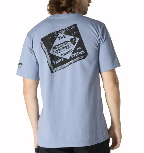 Carhartt Relaxed Fit Lightweight Pocket Short-Sleeve Streetcar Graphic T-Shirt Light Faded Navy (UK, Alpha, XL, Regular, Regular)