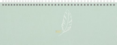 rido/idé 7036331007 Querterminbuch Premium Young Line 2027 Feather 297×105 mm, Textil: 2 Seiten = 1 Woche