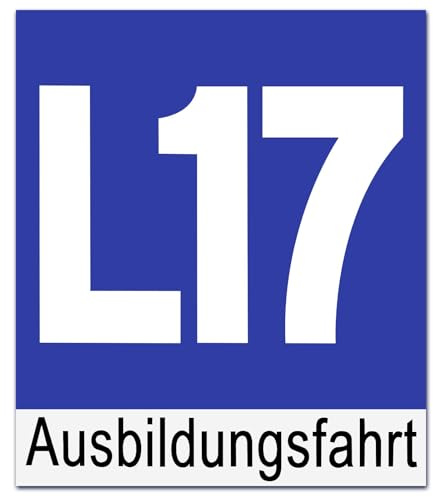 L17 Schild Österreich Magnetisch Auto L17 Tafel Fahrschule Ausbildungsfahrt | Fahranfänger Magnetschild, Anfänger Schild Auto zur Außenanbringung am Fahrzeug, Wiederverwendbare Magnetfolie