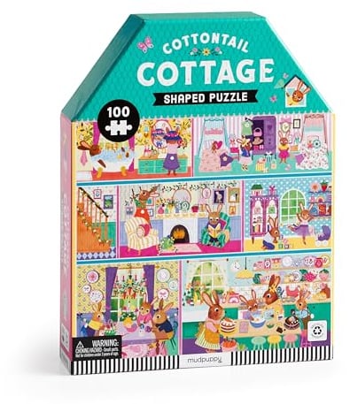 Cottontail Cottage 100 Piece House-Shaped Puzzle