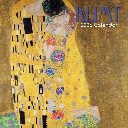 TGSC Klimt Kalender 2026, 16 Monate (Sept 2025-Dez. 2026), quadratischer Wandkalender 2026, Planer mit großem Raster für die Organisation zu Hause oder im Büro, Kunst 2026/2025, Kalender UK