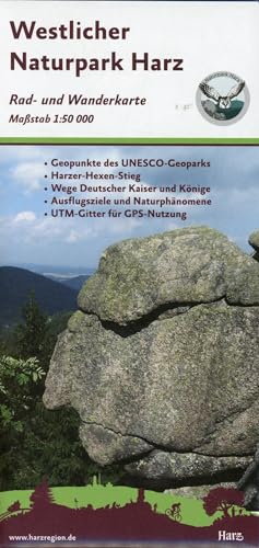 Westlicher Naturpark Harz: Rad- und Wanderkarte (reiß- und wetterfest)
