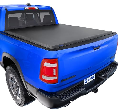 Tyger Auto T1 Soft Roll Up Truck Bed Tonneau Cover for 2019-2021 Ram 1500 New Body Style | 5'7 Bed (67) | Not for Classic | Does Not Fit with Multi-Function (Split) Tailgate or RamBox | TG-BC1D9046