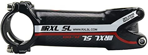 RXL SL MTB Vorbau 31,8 mm Kohlefaser + Aluminiumlegierung Rennrad Vorbau 3K glänzend rot 6 Grad 90mm