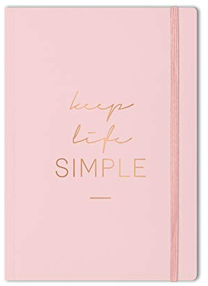purepaper Notizbuch | Bullet Journal | Keep Life Simple | DIN A5, Softcover, 120g, gepunket, dotted, punktkariert, dot grid