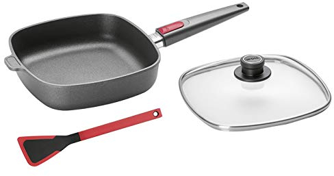 Woll Pfannenset 3 tlg. Nowo Titanium Induction 24 x 24 cm 6,5 cm hoch inkl. Glasdeckel und Wender