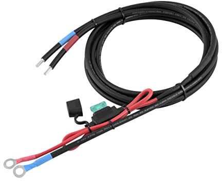enjoy solar® 6 mm² 1,5 m cable de batería, regulador de carga solar y batería con fusible M8 (fusible de 1,5 m M8 30 A)