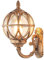 Retro Außenlampe Bronze Rund Wandlampe Wasserdicht IP54 Aluminiumguss und Glasschirm Aussenleuchte E27 Gartenlampe Hauseingang Terrassen Balkon Flur Außen-Wandleuchte (Bronze 17.5*18*31cm)